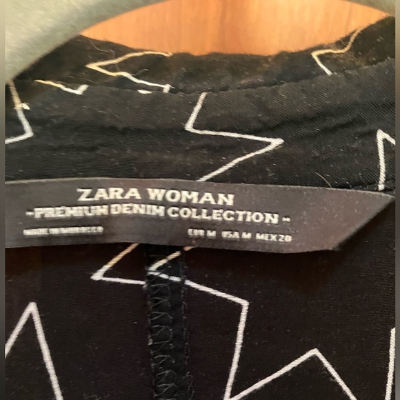 Black zara tunic/blouse, size medium - Picture 3 of 3